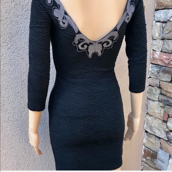 Free people black bodycon dress size xsmall - Picture 4 of 7